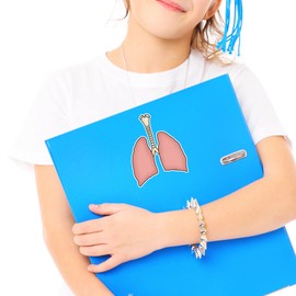 Anatomy Lungs Sticker Decal Notebook Car Laptop 5.5"x4.5" (Color)