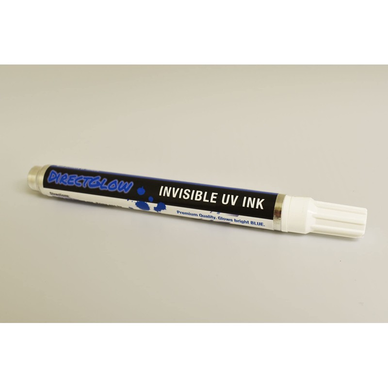 DirectGlow UV Blacklight Invisible Blue Ink Ultraviolet Reactive Marker Secret