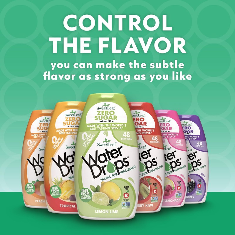 SweetLeaf Water Flavoring Drops - Stevia Water Enhancer, Sugar Free,