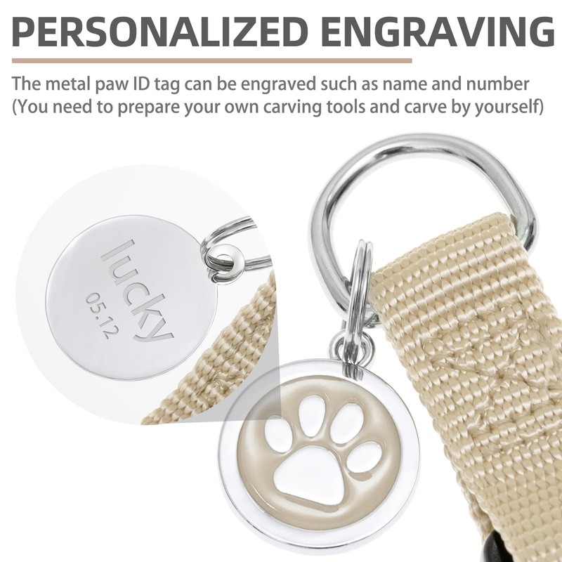 PUPTECK No Pull Dog Harness Soft Adjustable Basic Nylon Step