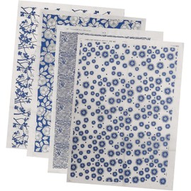 Gadpiparty Papel de Transferencia para Cerámica Delicada Calcomanía de Cerámica, 4 Hojas Resistentes para Pottery y Manualidades DIY sin Deformación