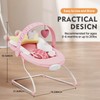 Baby Bouncer, Portable Baby Bouncer with Removable Toy Bar, Soothing