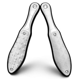 BEZOX Laser Callus Rasp Upgrade Foot File - Full Stainless Steel Foot Rasp with Ergonomic Handle for Pedicure and Foot Care, Double Sided, Rustproof Portable Foot Care Set