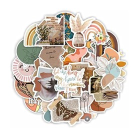 MUSHI 100 Stickers de Aesthetic Vintage paquete con stickers de Vinilo pegatinas para niñas y niños Stickers para laptop, Termos, Celulares, Guitarras, Refrigeradores, Bicicletas, Patinetas……