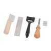 Metal Leather Skiver Set Easy Cutting Incisive Curved Handle Safety