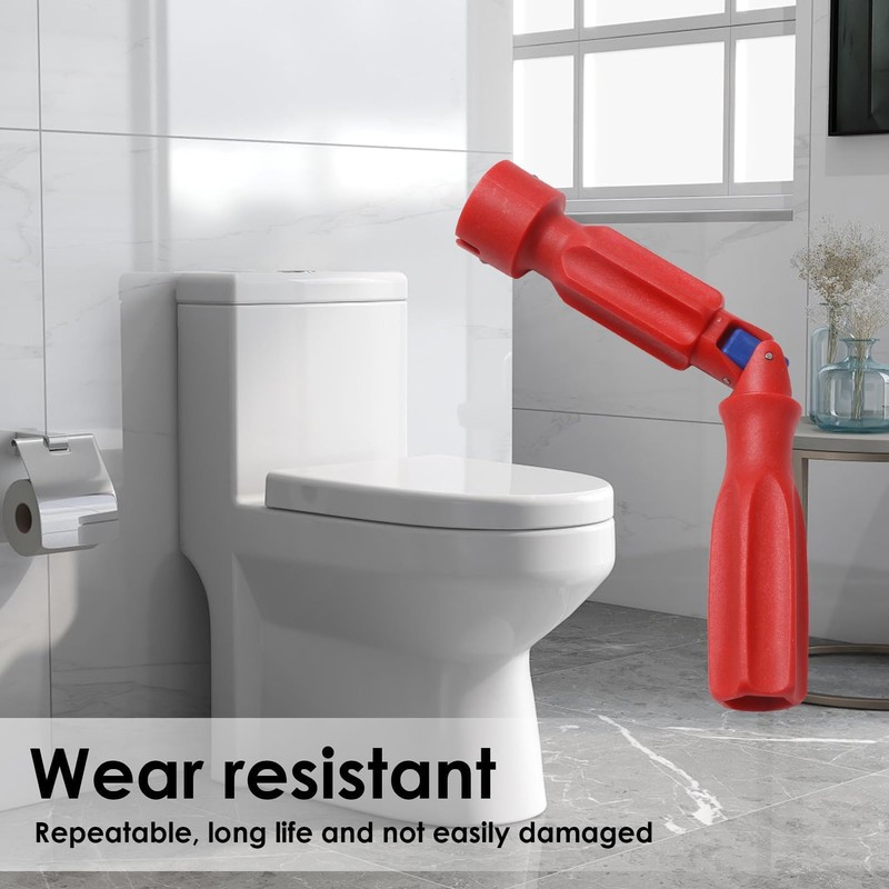 Universal Toilet Seat Spanner Plumbing Tool with 1 Replacement Head