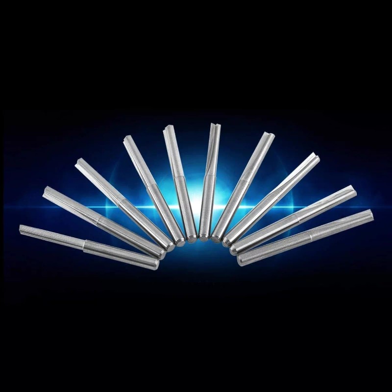 Set 10 Piezas Brocas Fresas Para Fresadora Cnc 1/8 3.175mm