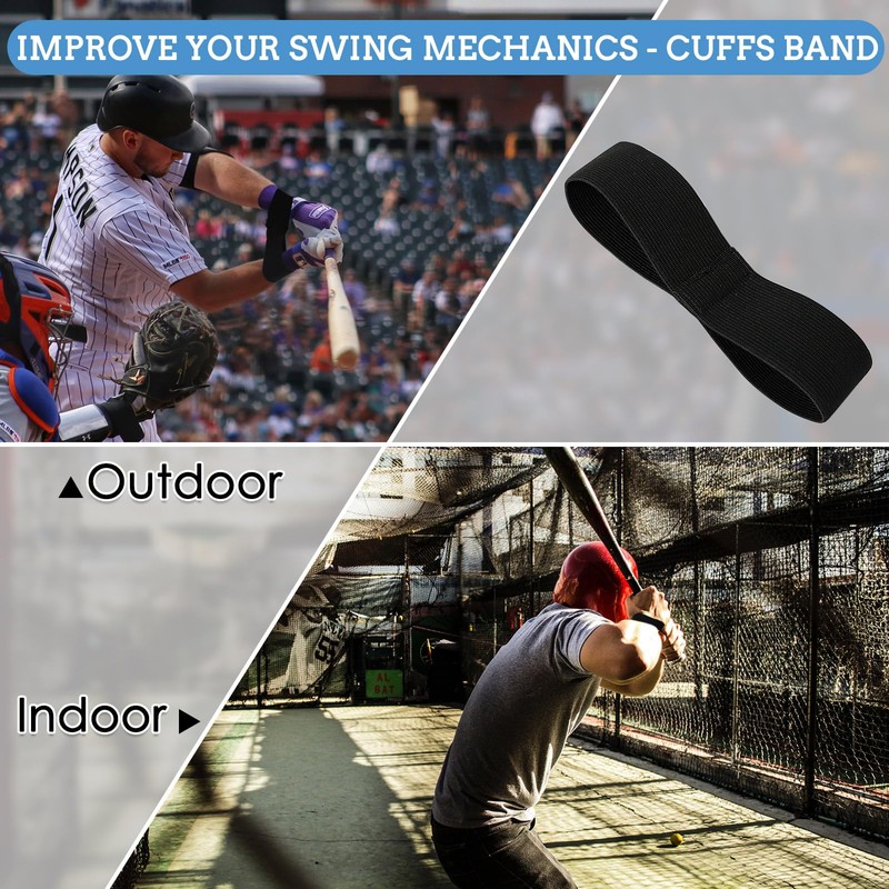 GIURKUU Baseball Swing Training Bands,2 Pack Effective Swing and Hitting