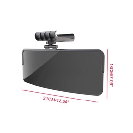 Baceyong Car Sun Visor Extension, Car Sun Shade Extension, 360 Degree Adjustable Sun Visor, 31 x 18 cm/12.20 x 7.09 Inches