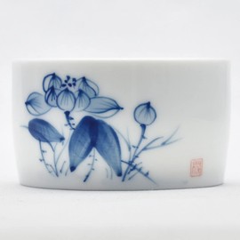 Tenka Tea Line Chinese Tea Set, Blue Flower Tea Cup (Renusu), 2.4 fl oz (70 ml) (Full Water, 3.4 fl oz (10