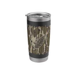 Turkey Feather Forest Camouflage Bottomland Camo Stainless Steel Insulated Tumbler