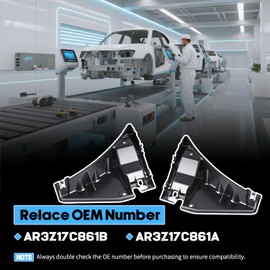 1 Pair Front Bumper Retainer Support Bracket Left Driver & Right Passenger Fit For Ford Mustang 2010-2014 Hold Mount Cover Replaces For AR3Z17C861B AR3Z17C861A