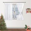 DWCN Voile Curtains with Ruffle Tape, Linen Look, 2 Pieces,