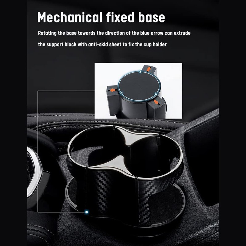 2 in 1 Auto Cup Holder Expander Adapter with 360