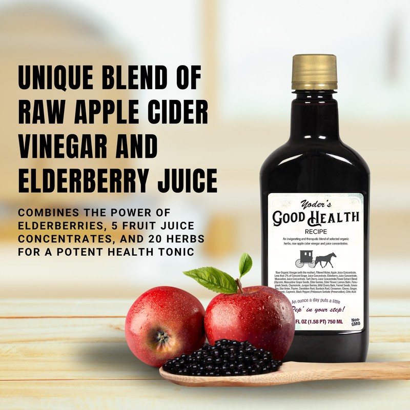 Yoder’s Good Health Recipe Apple Cider Vinegar Liquid Complex, 25