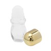 TEONEI Glass Empty Roller Bottles Containers,Essential Oil Roller Bottle,Empty Deodorant