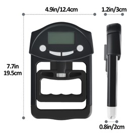 Grip Strength Tester, Hand Grip Dynamometer, Electronic Hand Grip Strength Tester Grip Strengthener Hand Exerciser Meter Digital Hand Grip Training Gauge 220 Lbs / 99 Kgs for Sports, School, Office and Home Use
