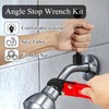 Ponpon Angle Stop Wrench Kit, Plumbing Tools, Angle-on Plumber Wrench