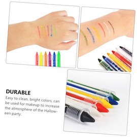 Operitacx Pack of 12 Fluorescent Colouring Pencils, Face Pencils, Colouring Pencils, Body Paint Pens, Drawing Pencils for Colouring, Washable Pencils, Wax