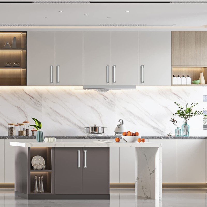 Asidrama 10 Pack 5 Inch(128mm) Polished Chrome Kitchen Cabinet Handles