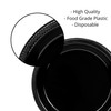 Exquisite 10 Inch. Black Plastic Plates - 50 Count -