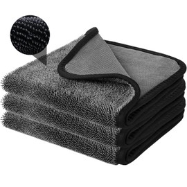GMHLLES Bathroom Drying Cloth,3 Pieces Bathroom Drying Cloth,40 X 60 cm Drying Cloth for Car Detailing,Hair,Bath,Glass All-Around Dryinag Towel