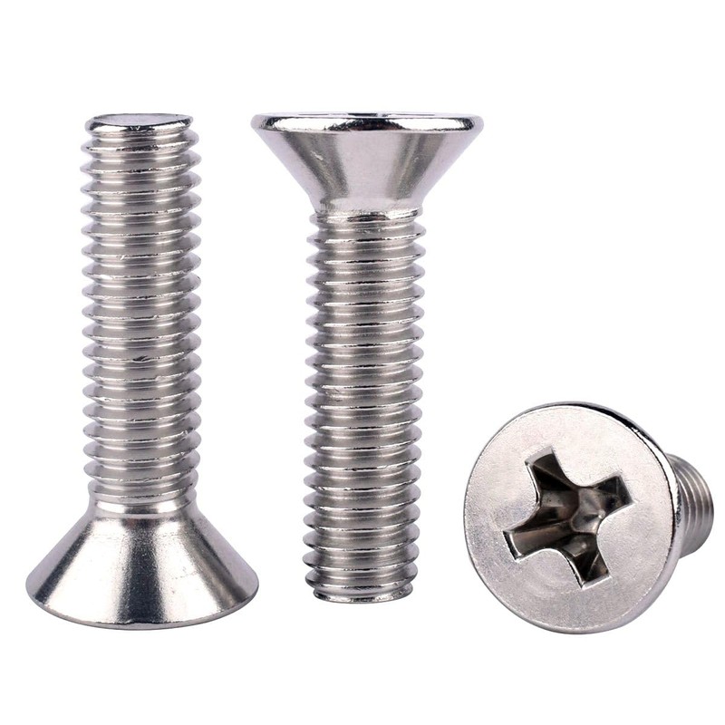 KOSJETHAS 50Pcs #8-32 x 5/8" UNC Phillips Flat Countersunk Head