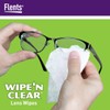 Flents Wipe'N Clear Lens Wipes Anti Streak Fast Drying, White,