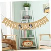 jojofuny Boys 1st Birthday Party Banner Animal Print Shower Decor