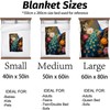 Kibue Pretty Peacock Blanket Warm & Cozy Flannel Throw Blanket