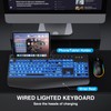Wired Keyboard and Mouse Combo, Large Print Backlit Keyboard with