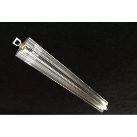 (LOT OF 2) Murano Glass Tri Lobe Rod Spare Part for Venini Chandeliers, 12" Long