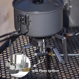 Fire-Maple FMS-125 Pro Portable Camping Gas Stove | 3200W Mini Foldable Backpacking Cooking Burner with Piezo Ignition | Bushcraft Traveling Trekking Outdoors