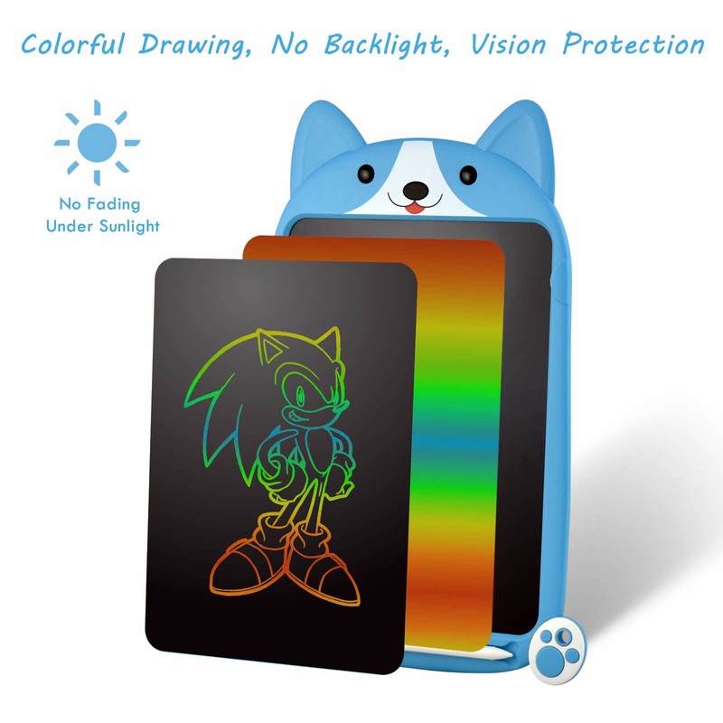 PUPPY LCD Writing Tablet, Large 10 Inch, Colorful Screen, Erasable