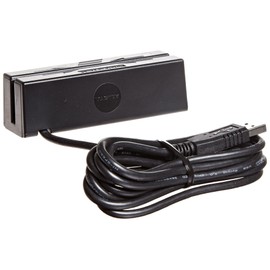 MagTek 21040140 SureSwipe Dual Head Triple Track USB HID Magnetic Stripe Reader with 6' Cable, 60 in/s Swipe Speed, 5V, Black