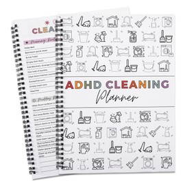 2025 Cleaning Plan Schedule - Daily, Weekly and Monthly Cleaning Plan Organiser with cute cleaning icons - perfect for home, flat and office cleaning management!