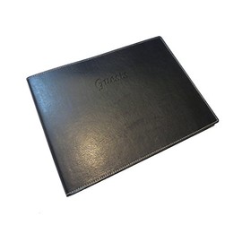 Fiorentina Leather Guest Book Soft Cover Italian with Guests Embossed on Cover Collection (Black)