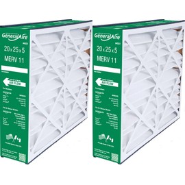 GeneralAire # 4551 20x25x5 furnace filter,-Exact Dimensions are 19 5/8"x 24 3/16"x 4 15/16"- Please Measure Carefully Before Ordering !-case of 2 filters