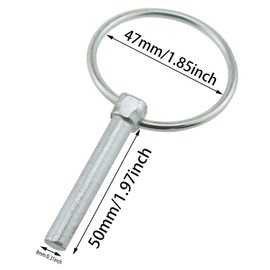 ZZHXSM 4PCS M8x50 M8 Carbon Steel Tractor Trucks Pin Ring Clips Heavy Duty Lynch Pin for Farm Trailers Trucks Mowers