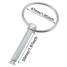 ZZHXSM 4PCS M8x50 M8 Carbon Steel Tractor Trucks Pin Ring Clips Heavy Duty Lynch Pin for Farm Trailers Trucks Mowers
