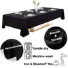 Urby Black Tablecloth for 4-6ft Rectangle Tables That Seats 4-6