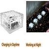 Blumoo 4pcs Solar Brick Lights Solar Glass Cube Light mit