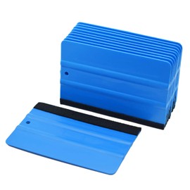 Ewrap 10 Pack Soft Automotive Vinyl Wrap Felt Squeegee Window Tint Scraper Car Wrapping Tool Kits with Micro Febric Felt for Auto Vinyl Wrap, Window Tint, Wallpaper Installation- 5Inch