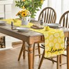 Yellow Leaves Lemon 210 GSM Summer Table Runner, Seasonal Kitchen