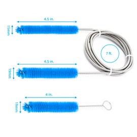 CPAP Hose Cleaning Brush and Handy Brush Suitable for Cleaning 7 Feet Tubing and 22mm 19mm 15mm Diameter Tubing (Blue)