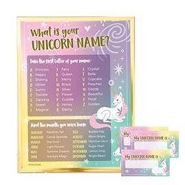 "What's your Unicorn Name?" Party Game, Unicorn Party Activities, Unicorn Party Games, Unicorn Party Games for Girls age 4, 5, 6, 7, 8 (up to 20 players), 1.00)