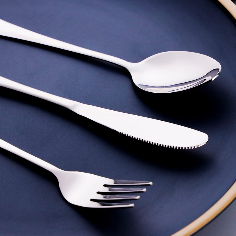 Travel Utensils with Case,SAOHYPEI Portable Silverware Set for Work, 4-Piece