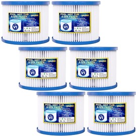 Splosh Type V1 Filter Cartridges - Pack of 6 - Replacement Hot Tub Spa Filters - Compatible With Lay-Z-Spa Models (Bestway 58323)
