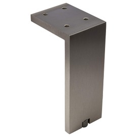 Gedotec Fonda Chest of Drawers Foot Height-Adjustable Furniture Foot Stainless Steel Matt Cabinet Foot Vintage Square Height 150 mm Load Capacity 100 kg 1 Piece Design Base Foot Aluminium for Couch