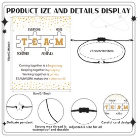 LIUBUJINGYING 24 Set Team Appreciation Gifts Bulk Friendship Bracelets Motivational Bracelets with Cards Bags Thank You Gifts for Employee Staff Team Prizes (Team-Inspirational Star)